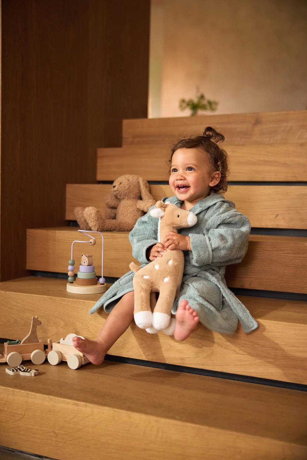 Jollein Badjas Badstof 1–2 jaar Nijntje – Sea green – met naam