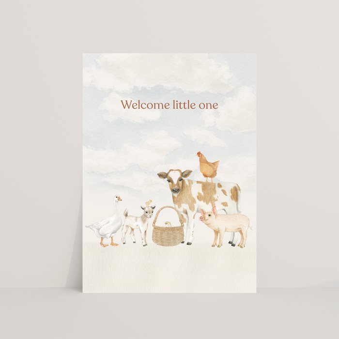Wenskaart Ansichtkaart Welcome little one