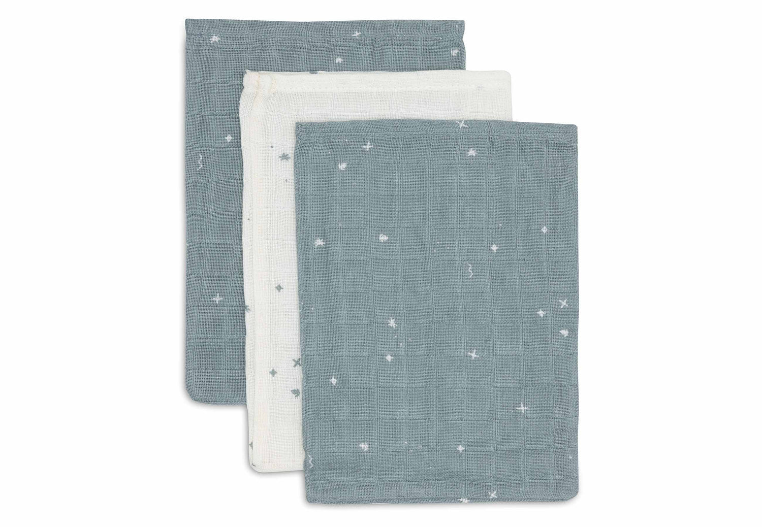 Jollein Washandje Hydrofiel - Twinkling Sea Green 3 stuks