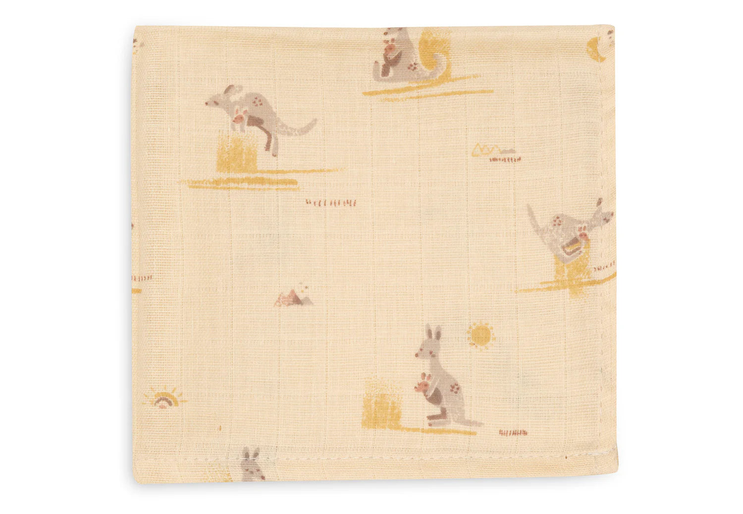 Jollein Monddoekje Hydrofiel 31x31cm - Kangaroots - 3 Stuks