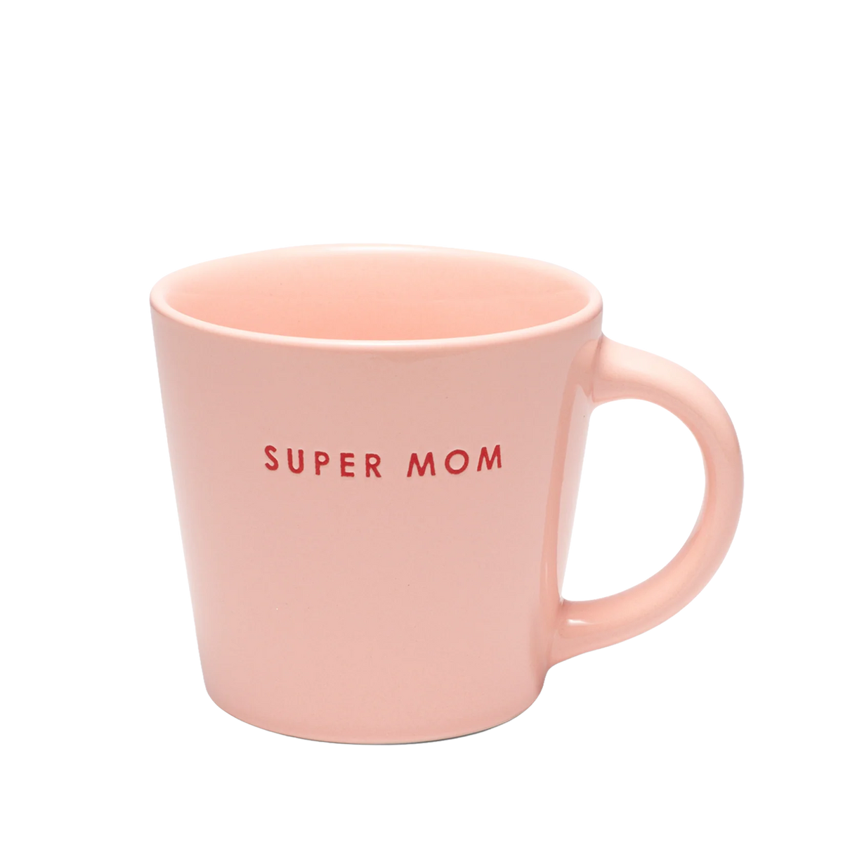 Cappuccinokop SUPER MOM pink 250ml Keramiek