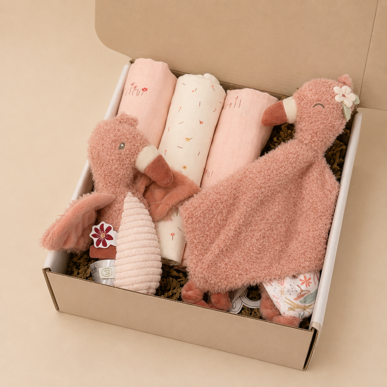 Kraamcadeau - Cadeaubox - Flamingo