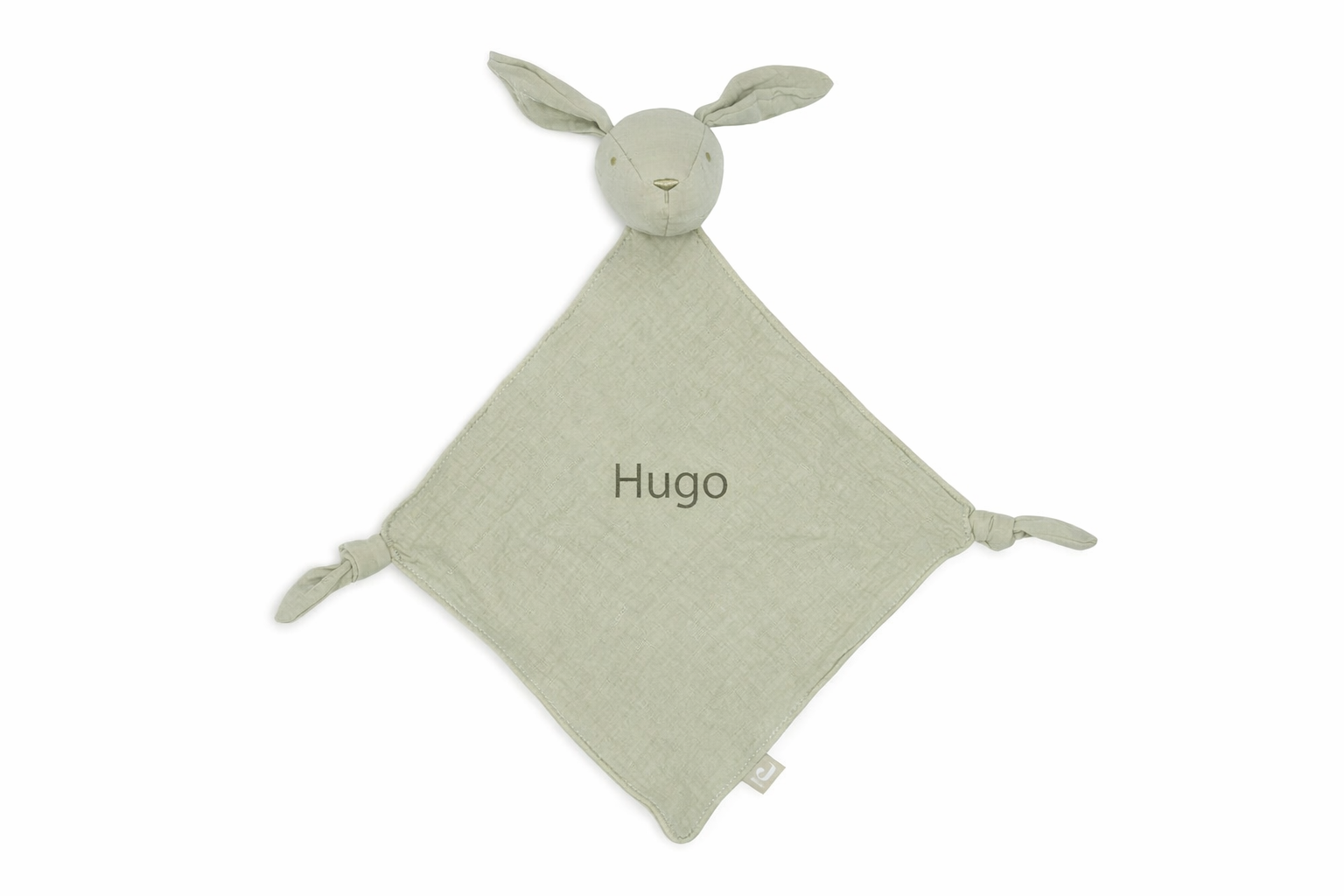 Jollein Speendoekje - Bunny Ears - Olive green - met naam