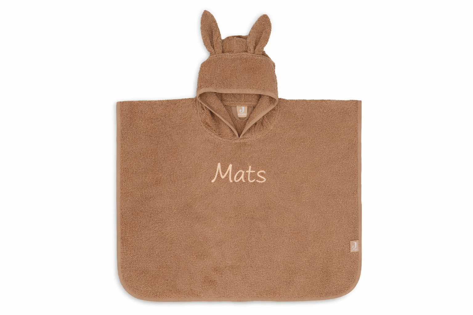Jollein Badponcho 1-4jr - Biscuit - met naam