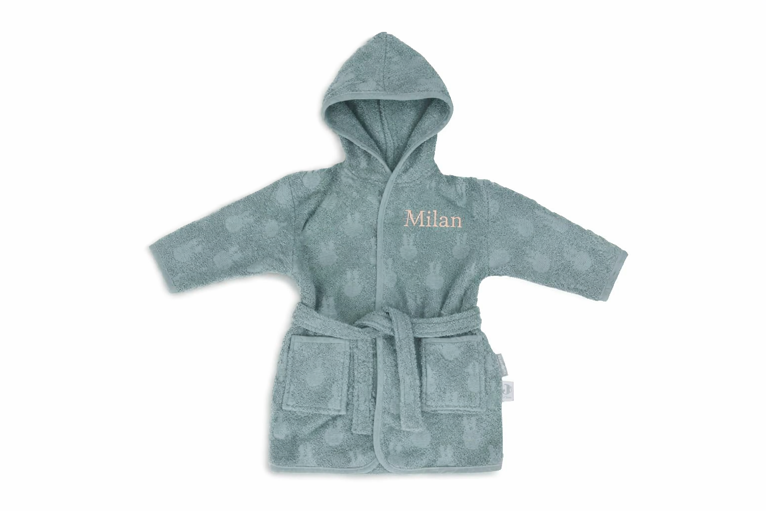 Jollein Badjas Badstof 1–2 jaar Nijntje – Sea green – met naam
