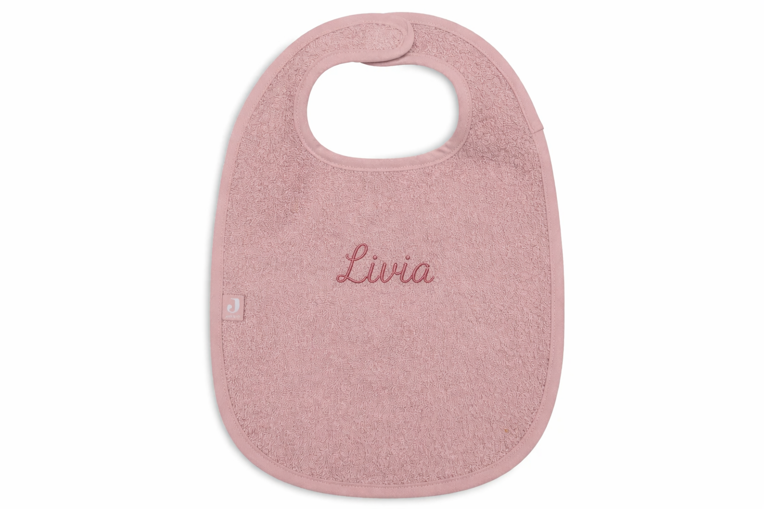 Jollein Slabbetje Badstof - Wild Rose - met naam