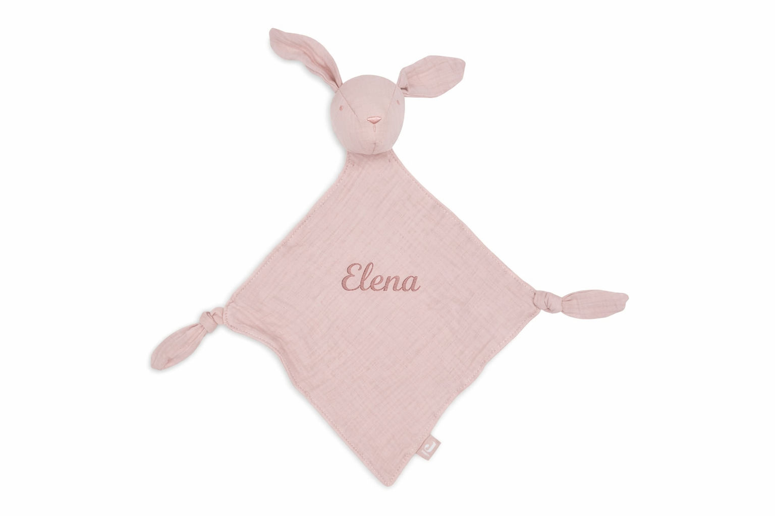 Jollein Speendoekje - Bunny Ears - Wild rose - met naam