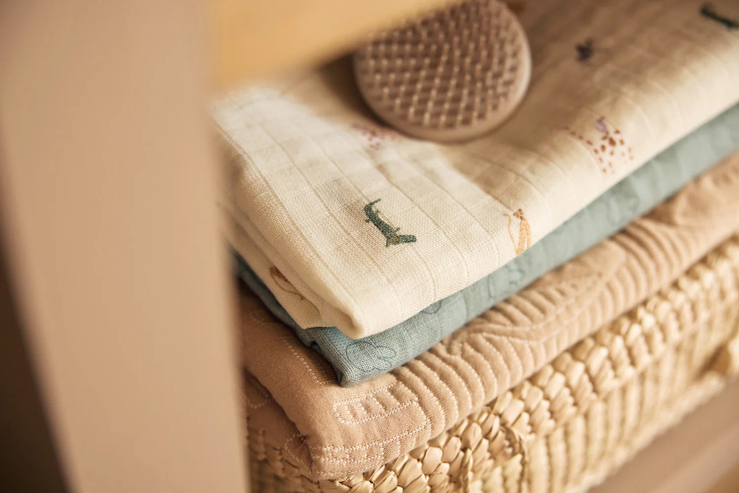 Hydrofiele Doek Small 70x70cm - Miffy Silhouettes - Sea green - 3 Stuks