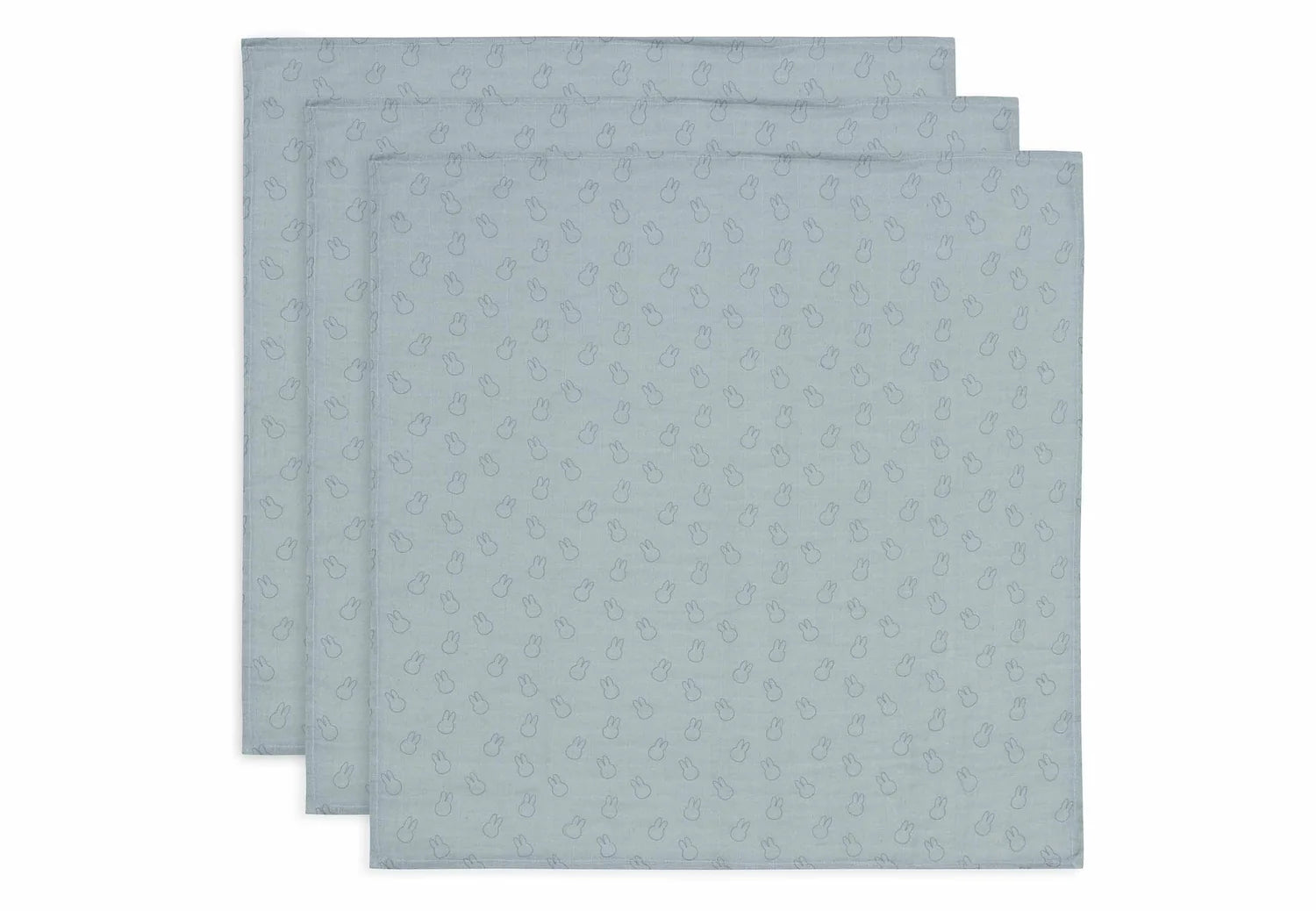 Hydrofiele Doek Small 70x70cm - Miffy Silhouettes - Sea green - 3 Stuks