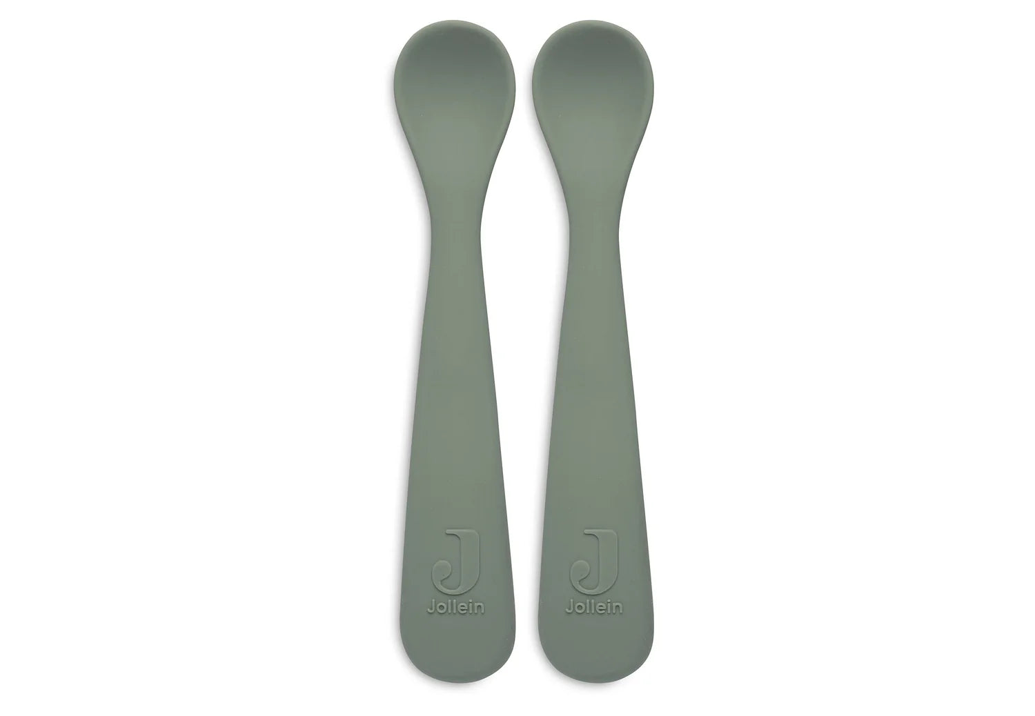 Jollein - Siliconen Baby Lepeltje - Ash green - 2-Pack
