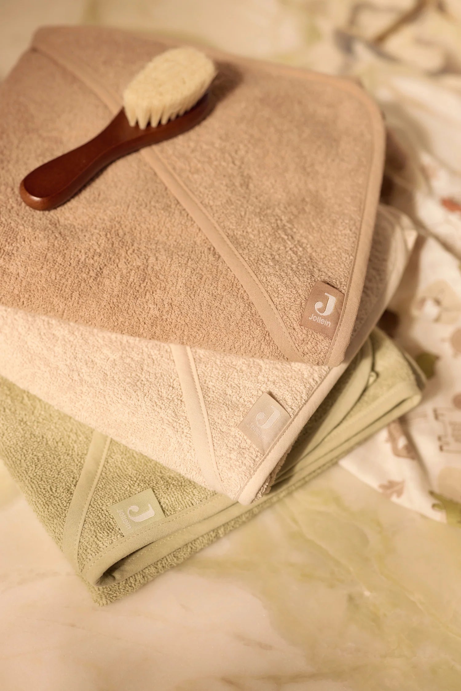 Jollein Badcape met Naam - Badstof - Milky Coffee