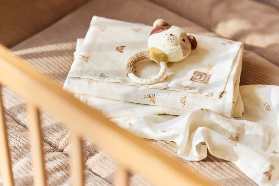 Jollein Hydrofiel Monddoekje 31x31cm - Animal Friends - 3 Stuks