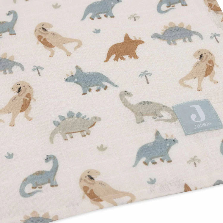 Jollein Hydrofiele Doek Large 115x115cm - Roarsome - 2 Stuks