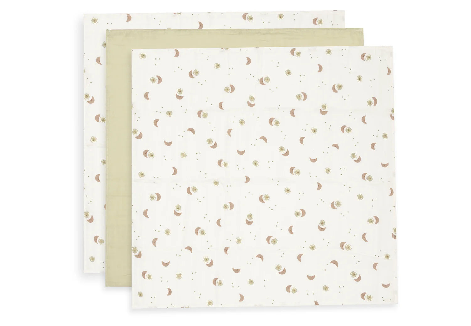 Jollein Hydrofiele Doek Small 70x70cm - Over the Moon - 3 Stuks