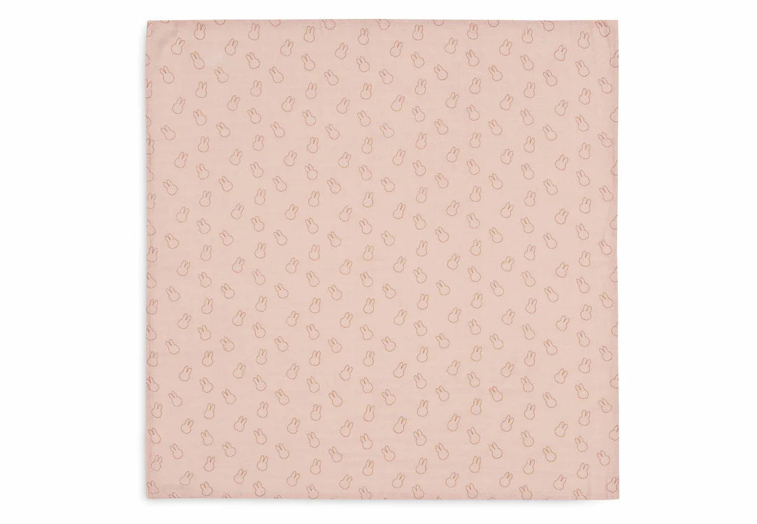 Jollein Hydrofiele Doek Small 70x70cm Miffy Silhouettes - Wild Rose - 3 Stuks
