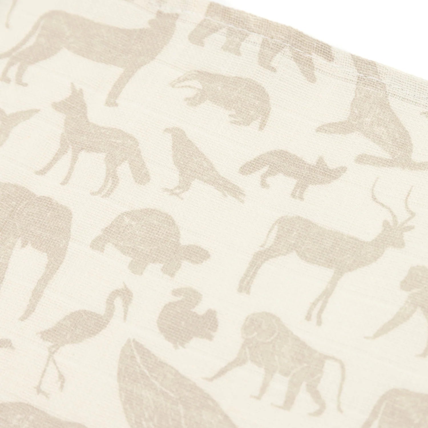 Jollein Hydrofieledoek Animals Nougat 70x70cm 3pack