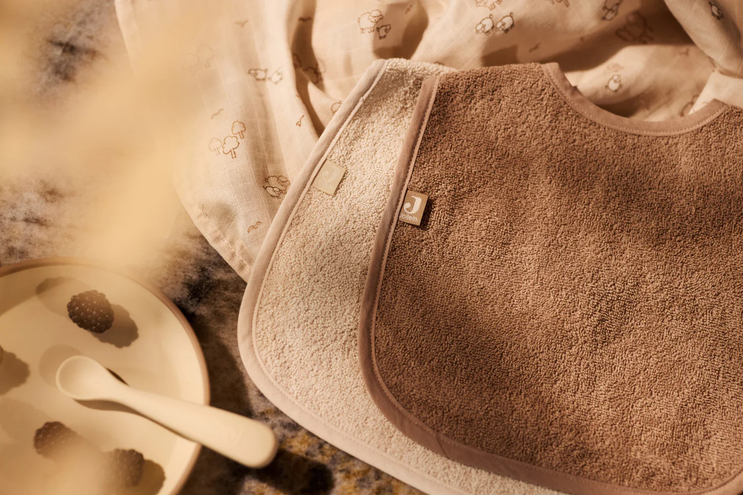 Jollein Slab Badstof - 2 Stuks - Sand & Milky Coffee