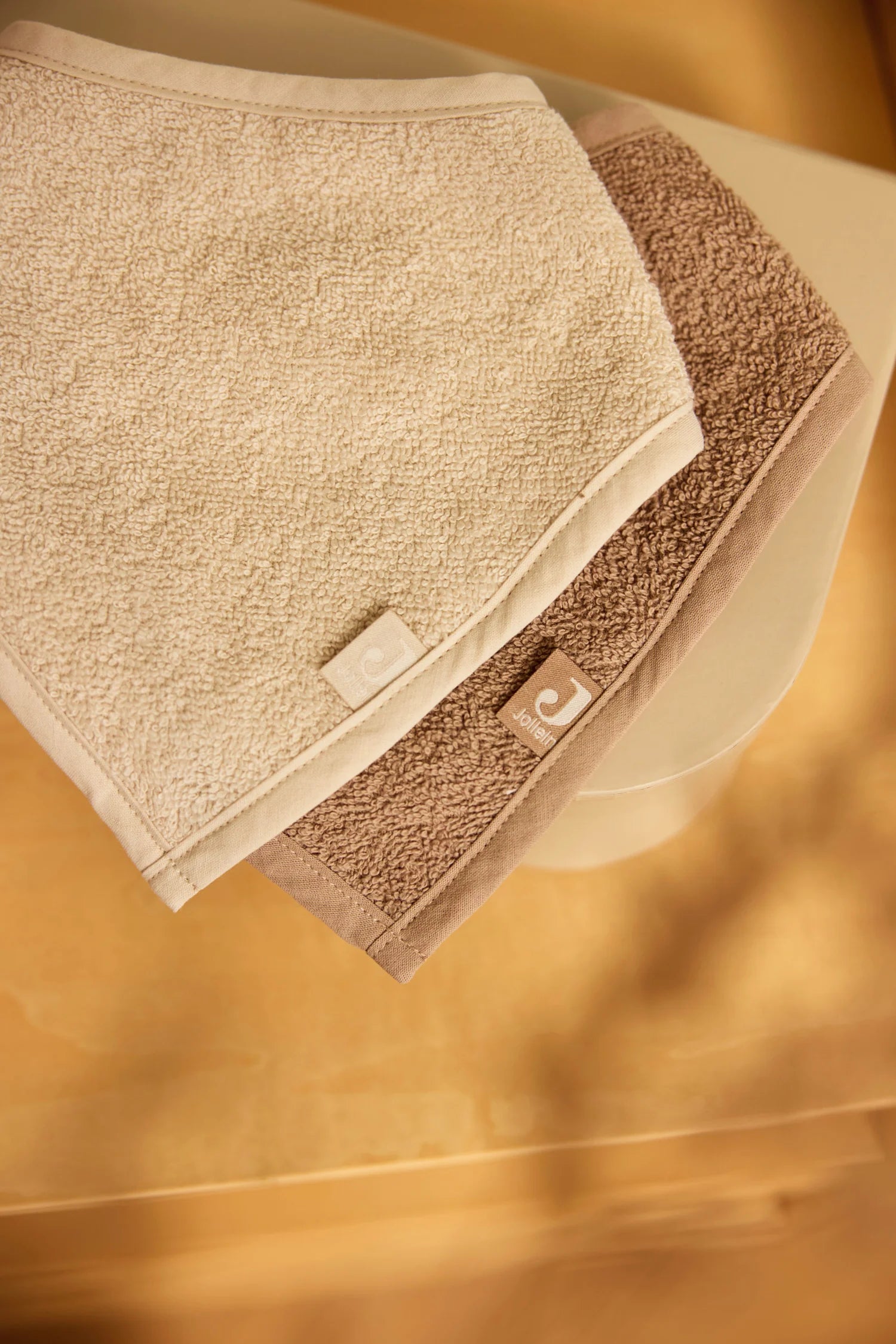 Jollein Slab Bandana Sand/Milky Coffee (2pack)
