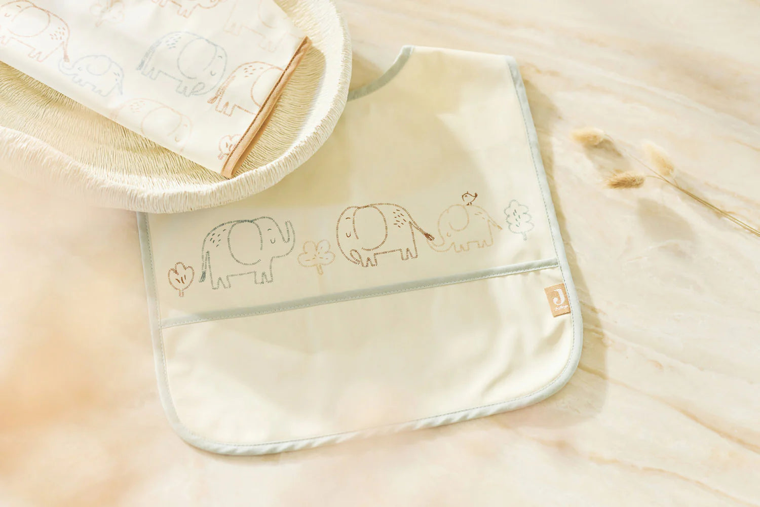 Jollein Slab Waterproof - Elephant - 2 Stuks