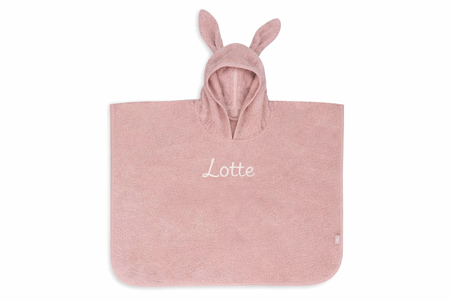 Jollein Badponcho 1-4jr - Wild rose - met naam 