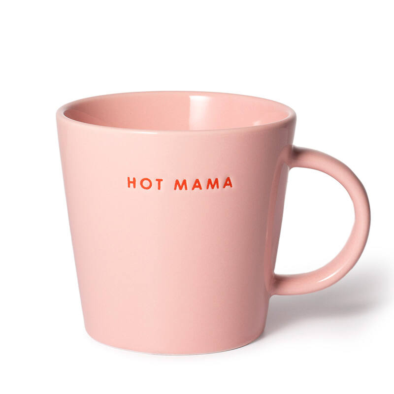 Theekop HOT MAMA roze 350 ml keramiek