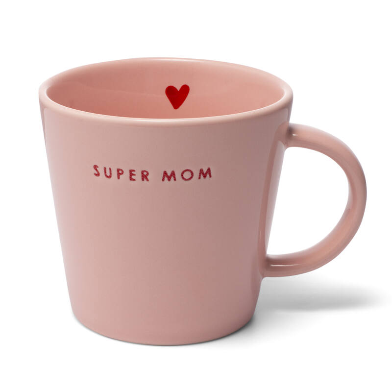 Theekop SUPER MOM roze 350 ml keramiek