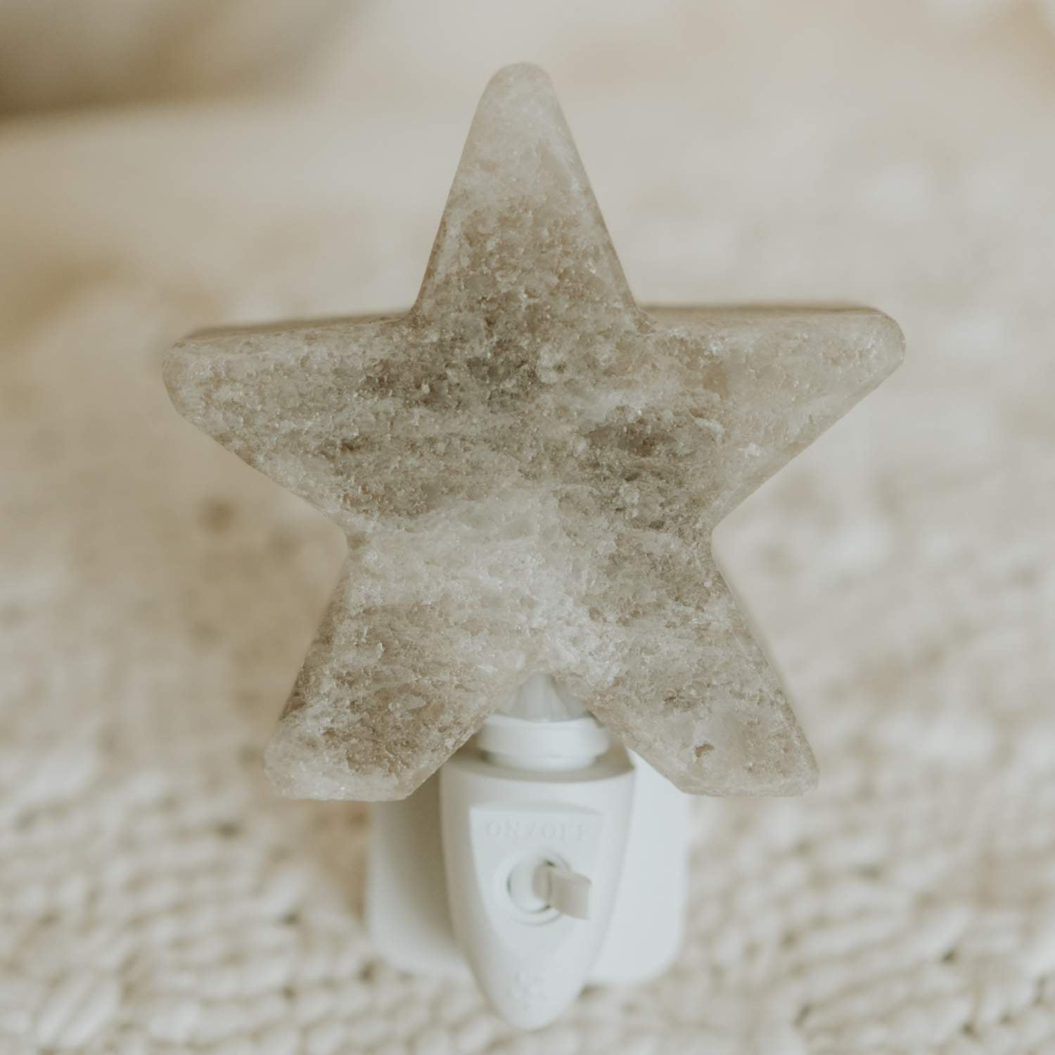 Himalaya zout Led nachtlamp Ster - Grijs