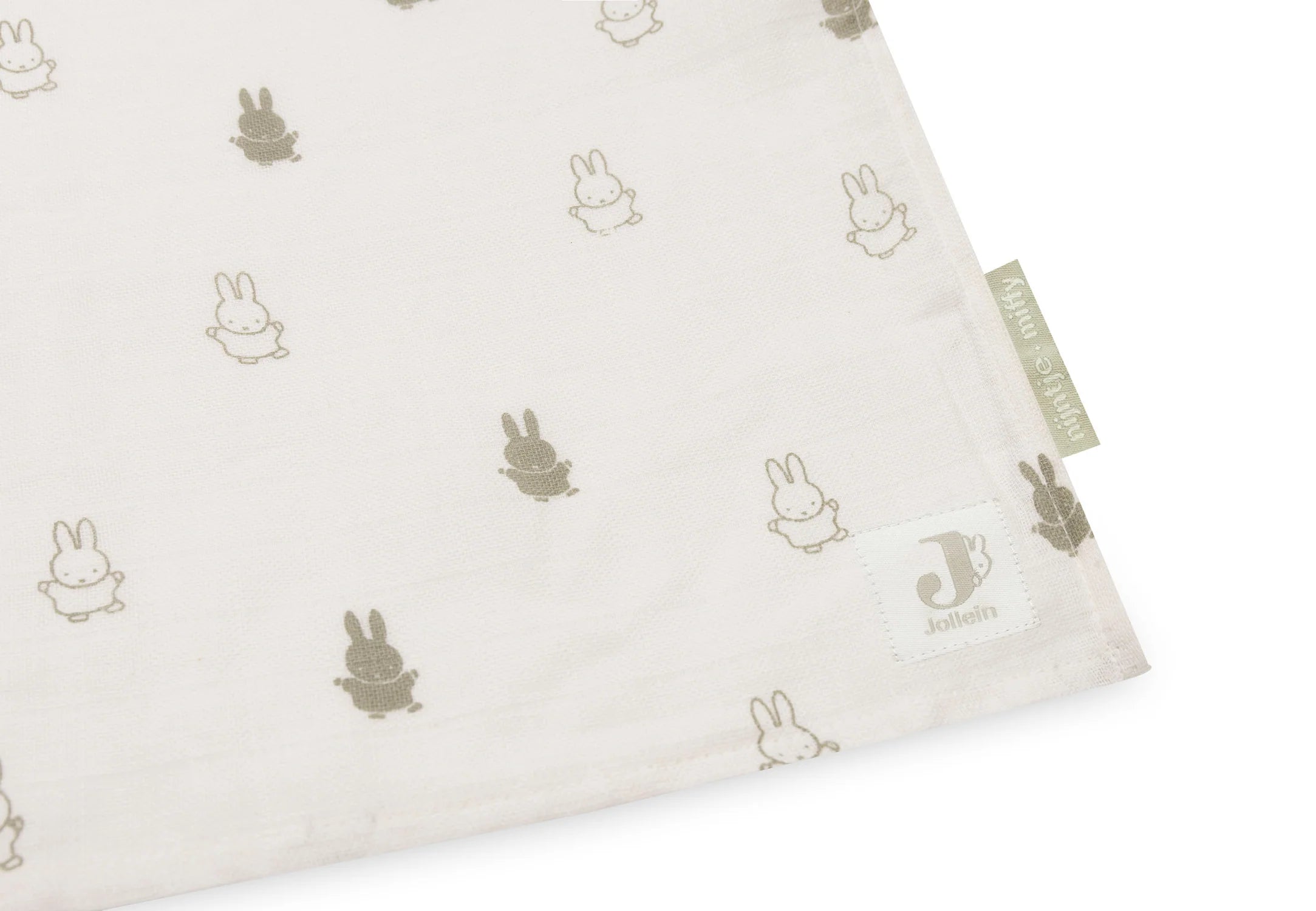 Jollein Hydrofieledoek Miffy Olive Green 115x115cm 2pack