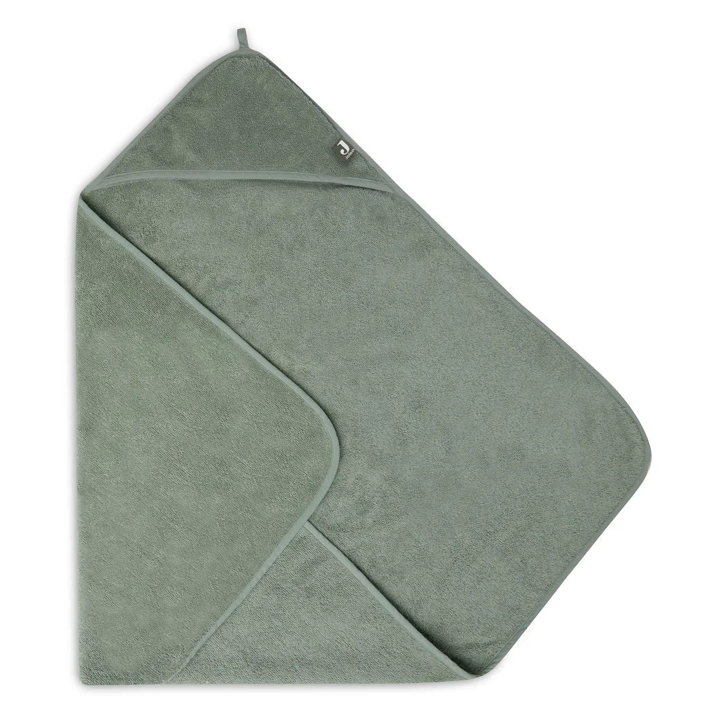 Jollein Badcape met Naam - Badstof - Ash Green