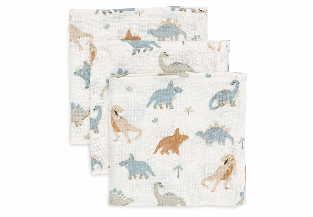 Jollein Hydrofiele Monddoekjes - Roarsome - 3 pack