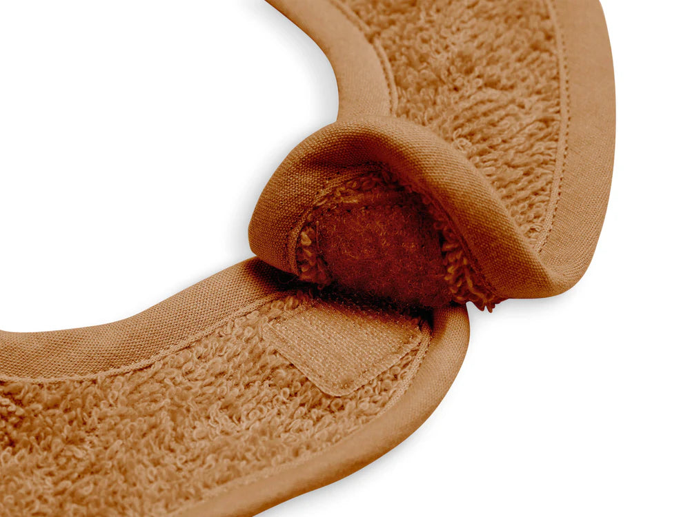 Jollein Slabbetje Badstof - Caramel - met naam