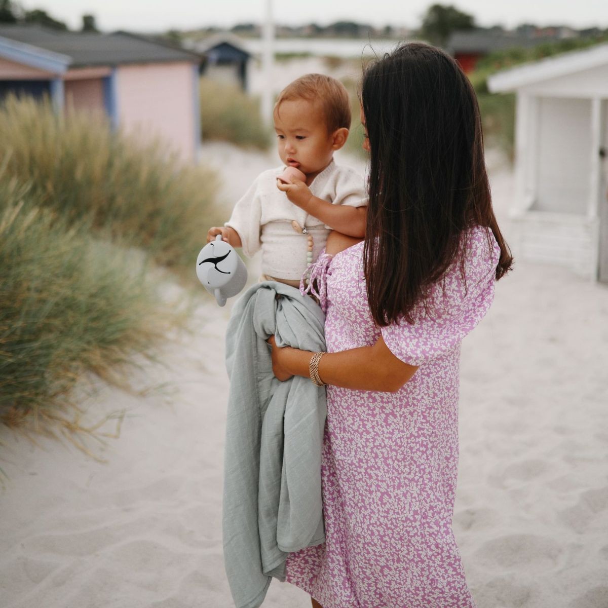 Mushie Swaddle 120x120cm - Belgian Grey