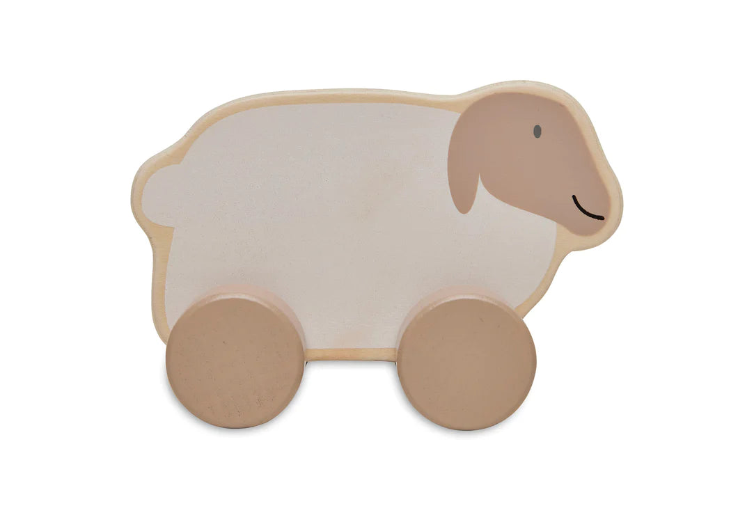 Jollein Houten Speelgoedauto Farm Lamb (11x9x6cm)