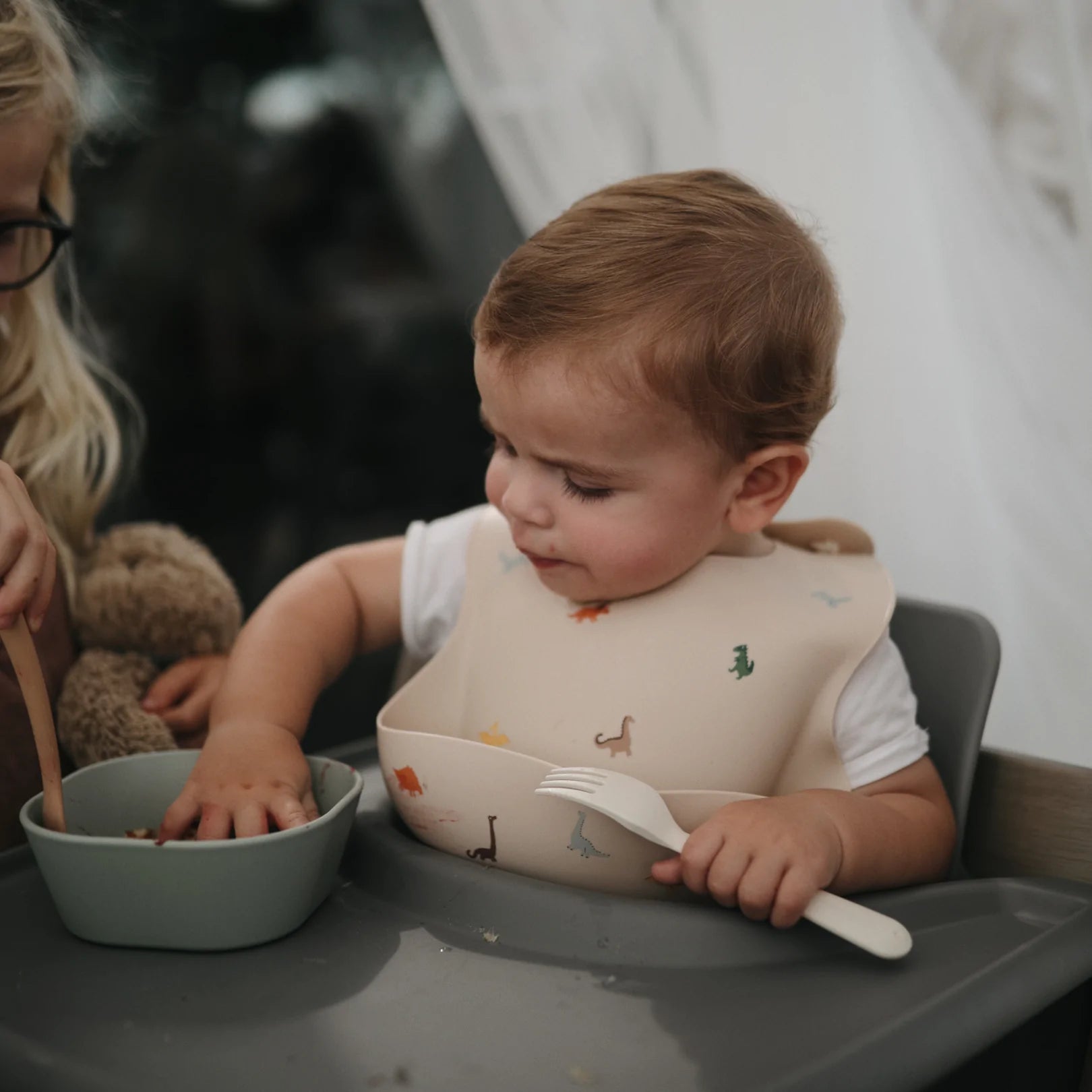 Mushie Kinderservies Kommen vierkant